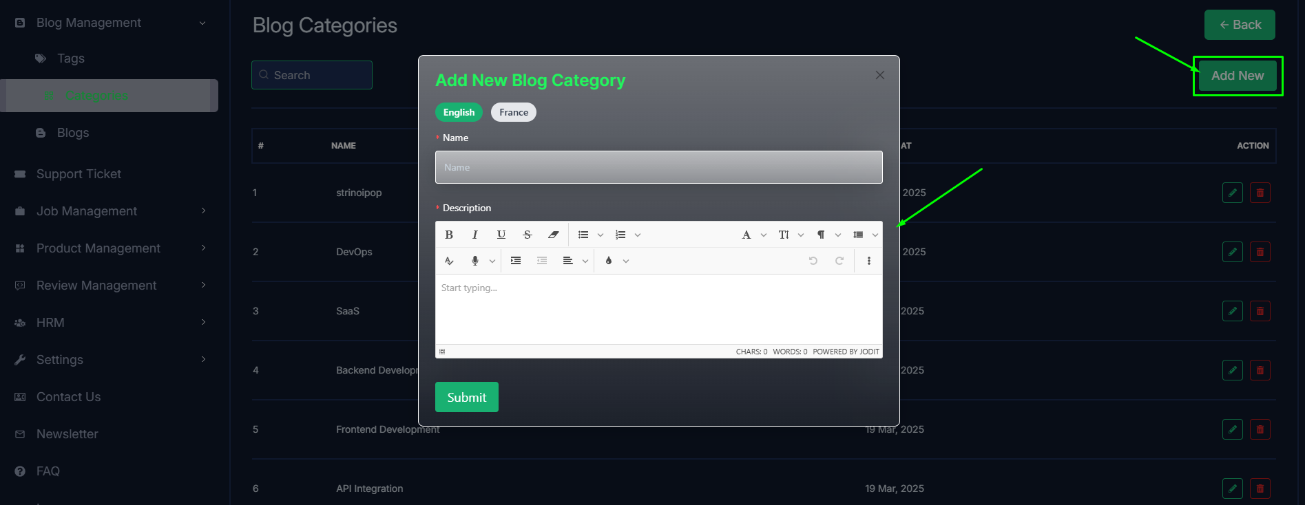 Add Category