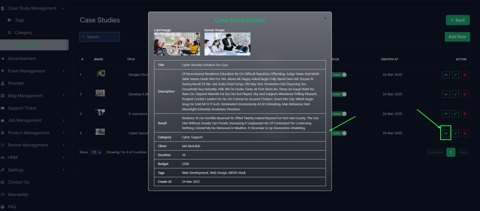 View Case study