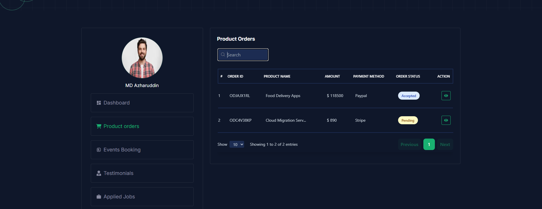 Product Orders