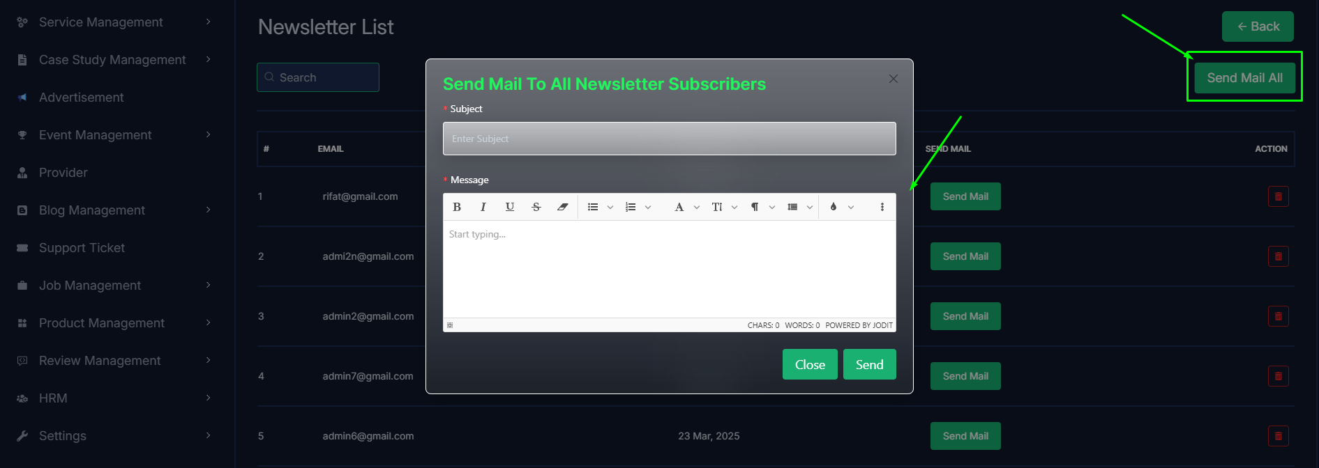 Send Notice
