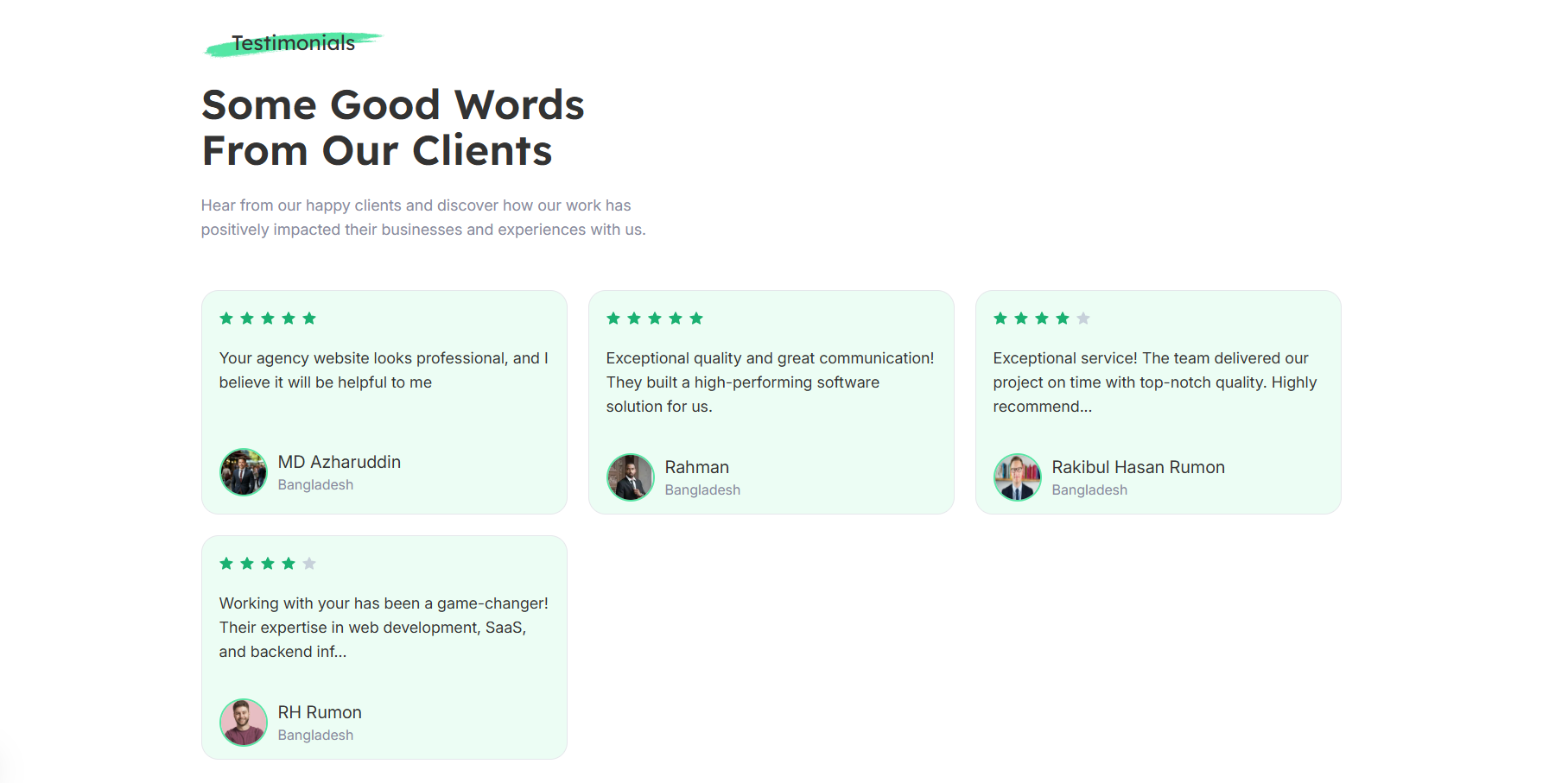 Testimonials