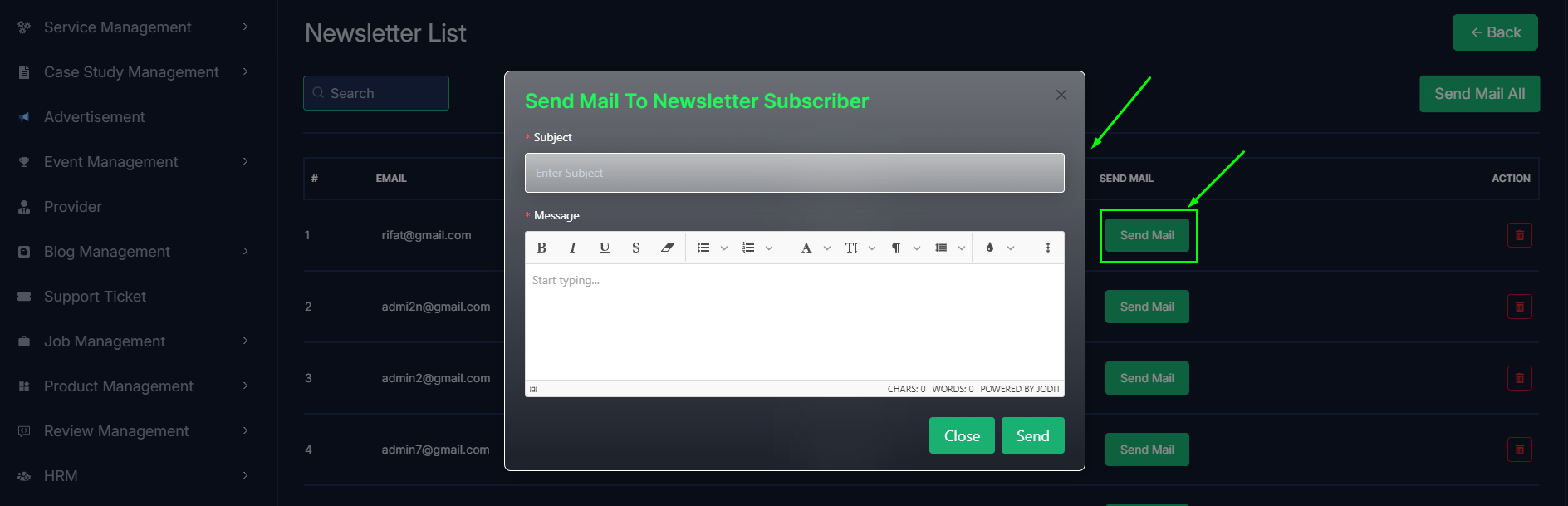 Send Notice